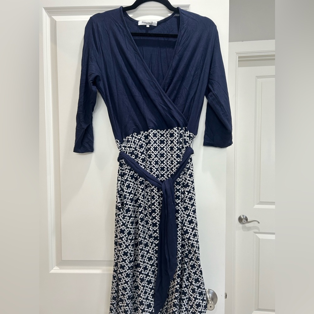 Maternity/Nursing Faux Wrap Dress